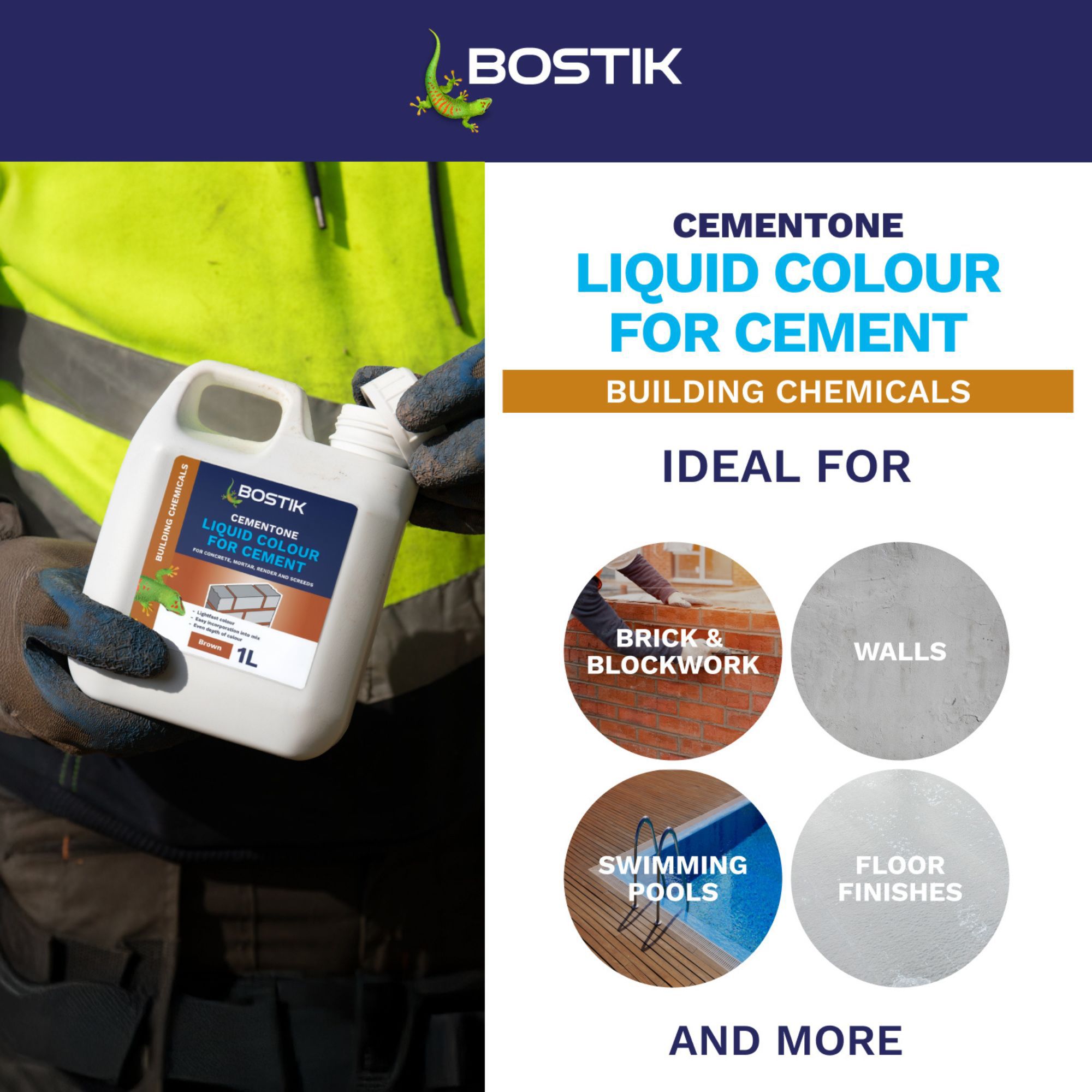 Bostik Brown Liquid colour, 1L Jerry can