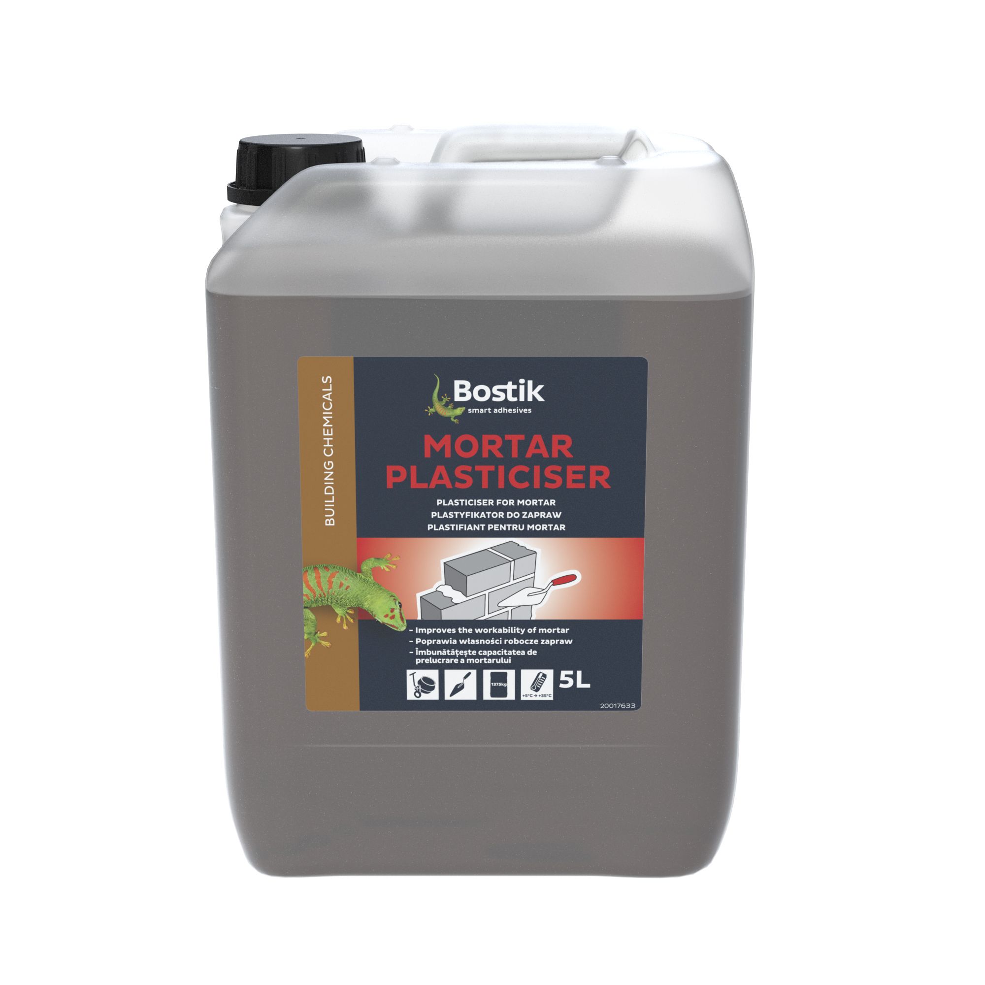 Bostik Brown Mortar plasticiser, 5L Jerry can