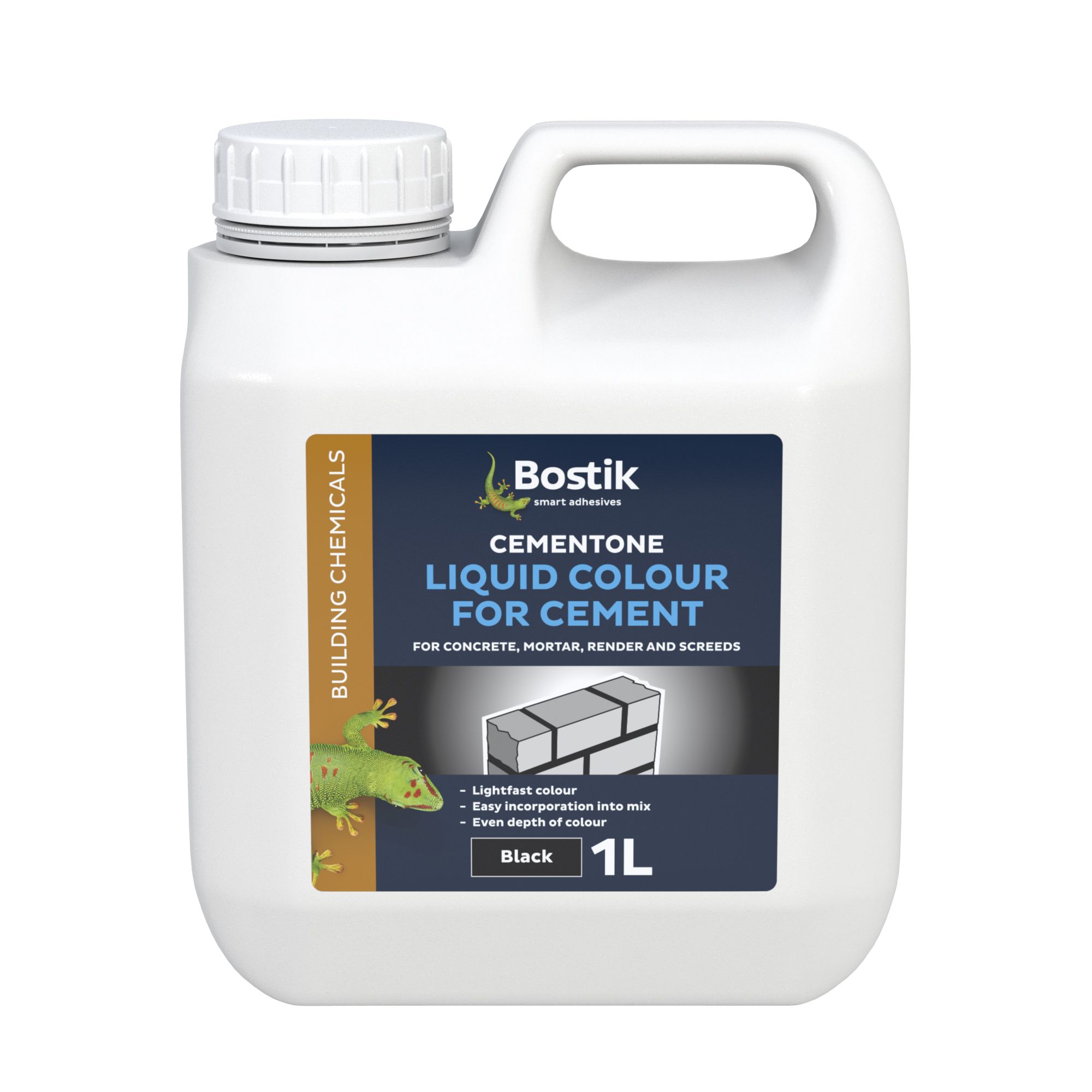 Bostik Cement colours Black Liquid colour, 1L Jerry can 1.23kg