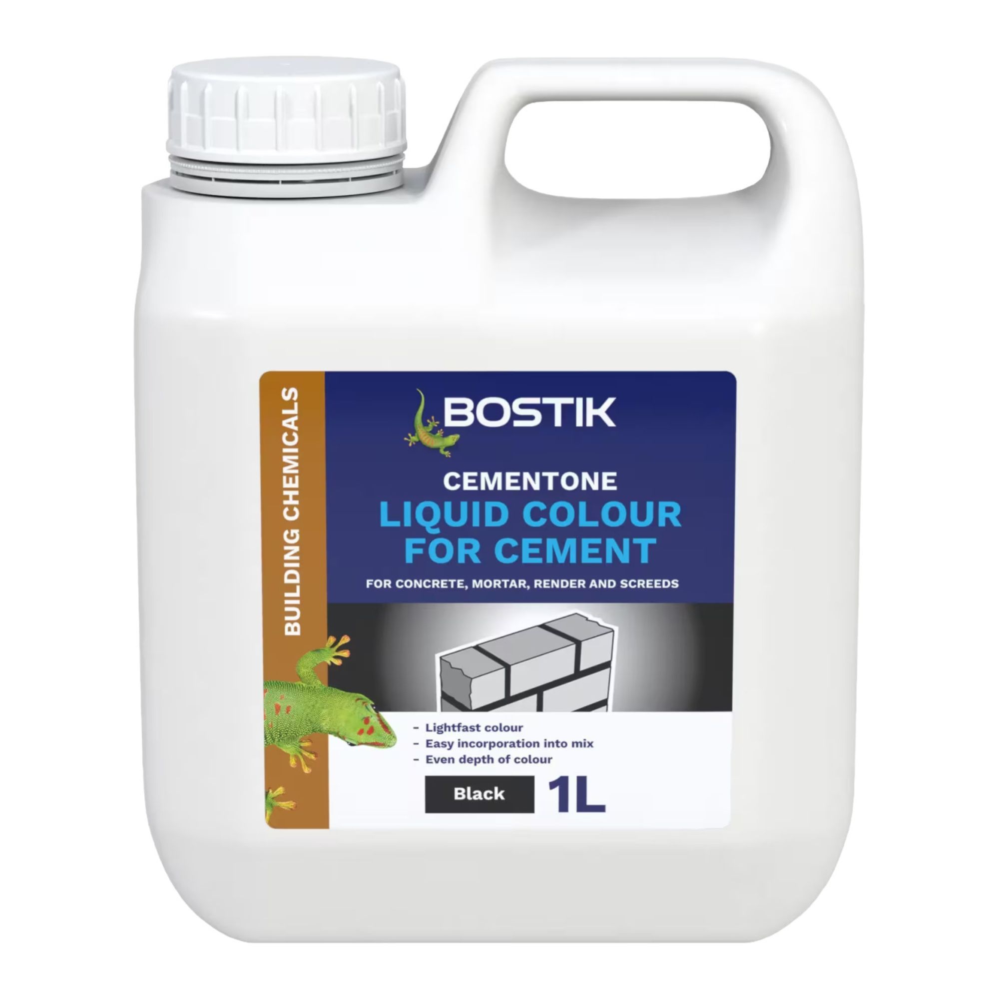 Bostik Cement colours Black Liquid colour, 1L Jerry can