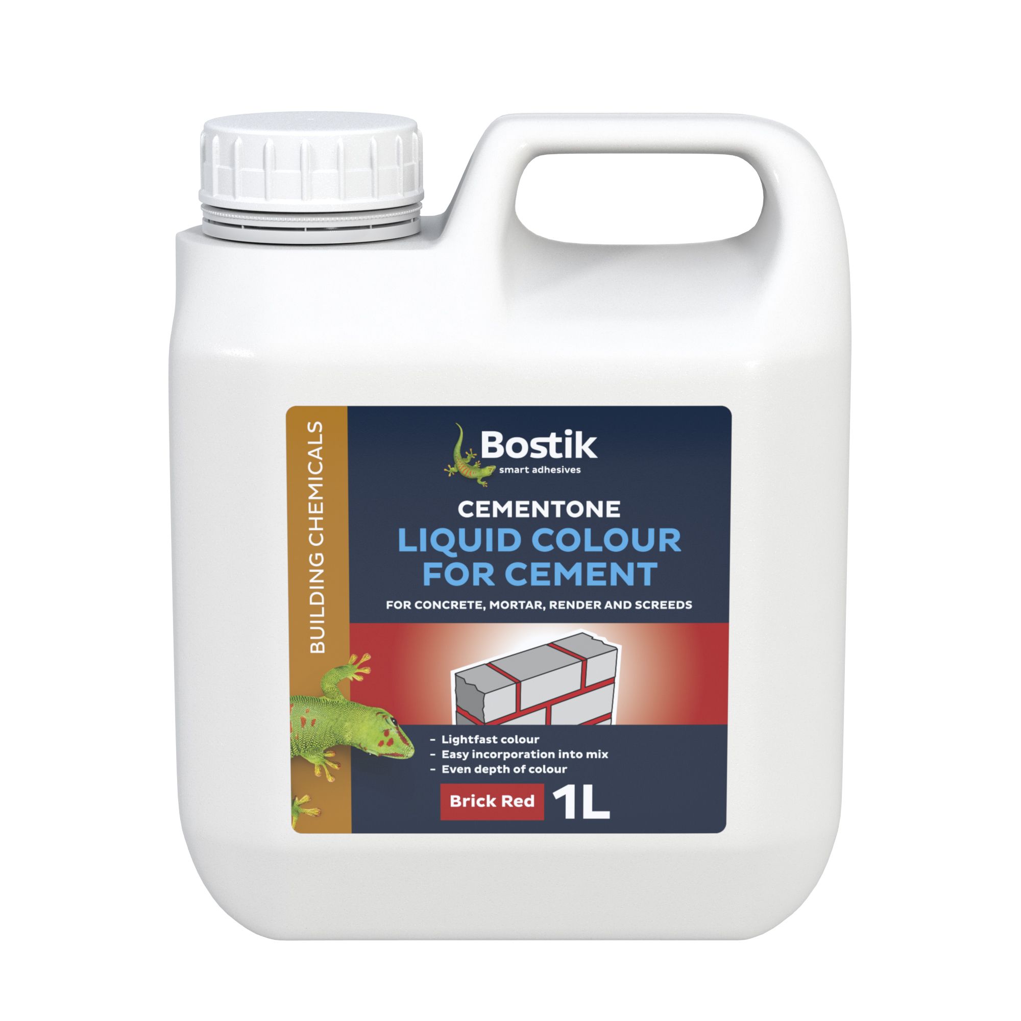 Bostik Cement colours Red Liquid colour, 1L Jerry can 1.26kg