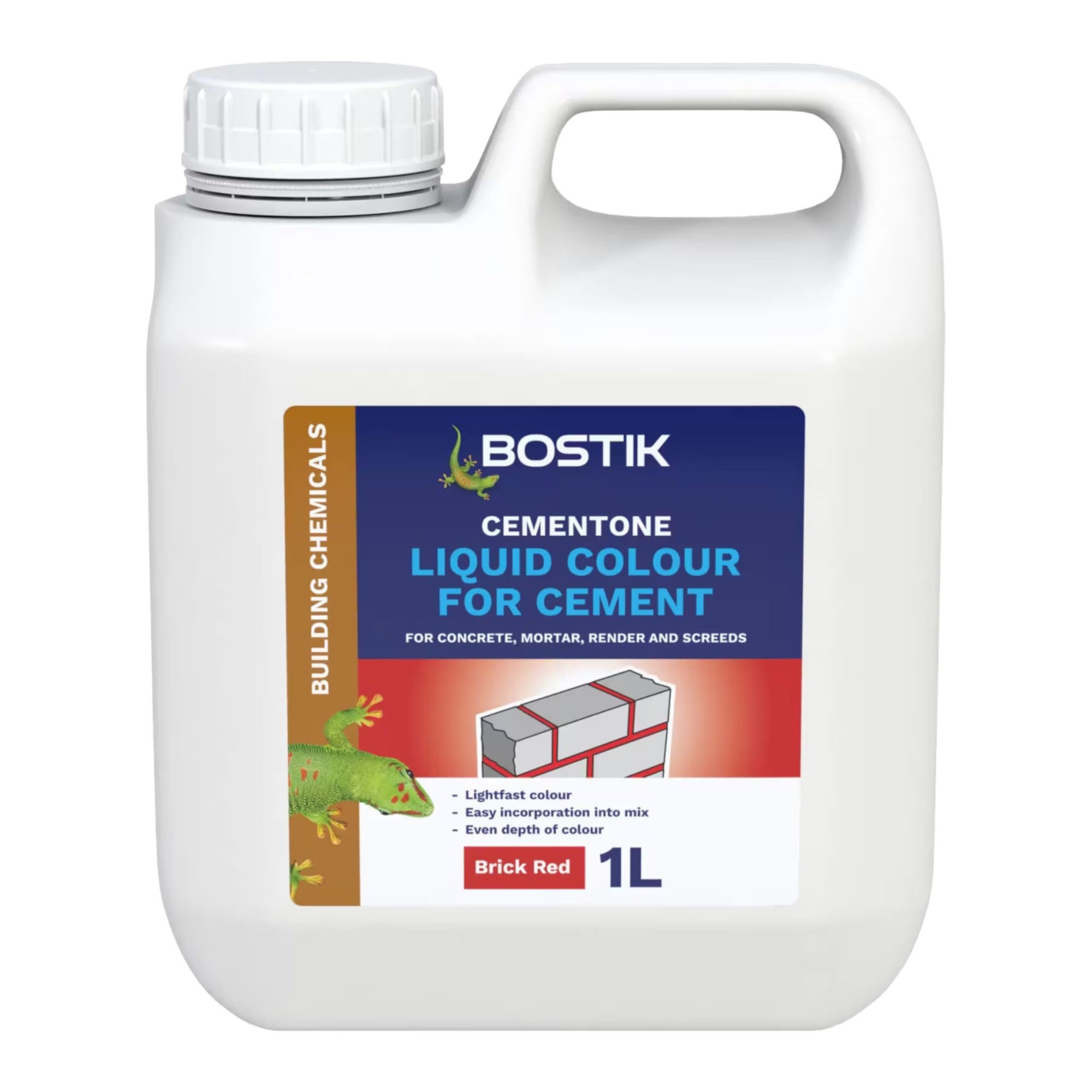 Bostik Cement colours Red Liquid colour, 1L Jerry can
