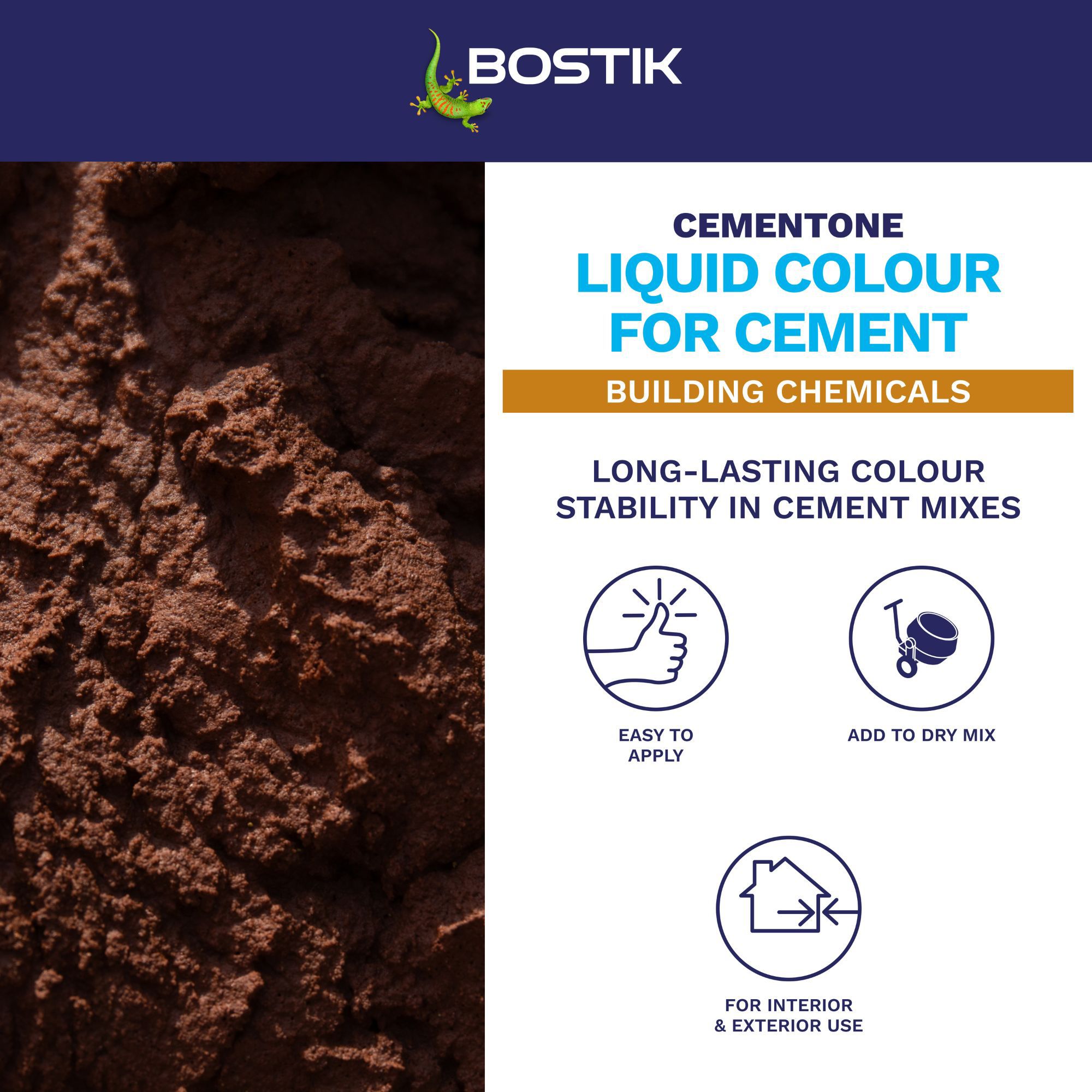 Bostik Cement colours Red Liquid colour, 1L Jerry can
