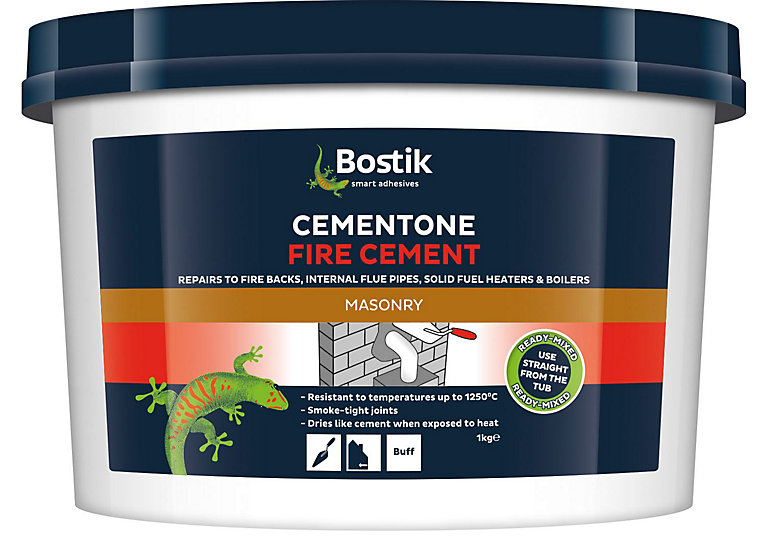 Bostik Cementone Buff Ready mixed Fire cement, 1kg Tub | DIY at B&Q