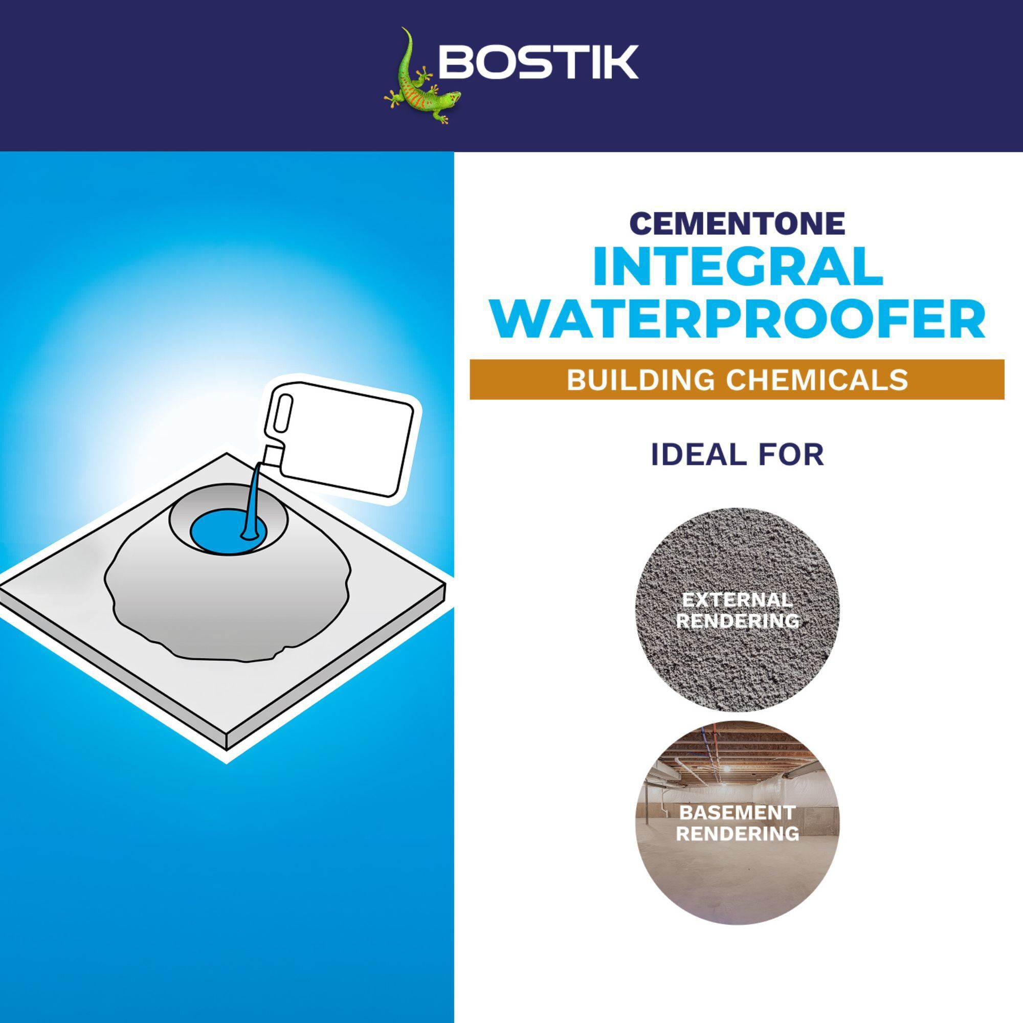 Bostik Cementone Yellow Waterproofing & air entraining admixture, 5L Jerry can