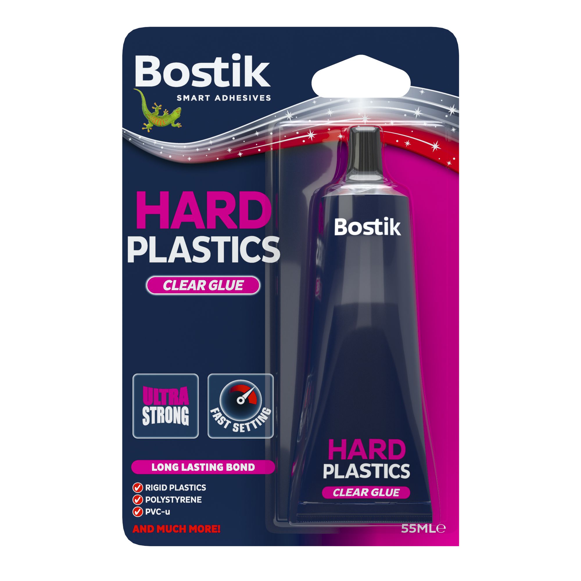 Bostik Hard Plastics Solventbased Clear Glue, 60ml DIY at B&Q