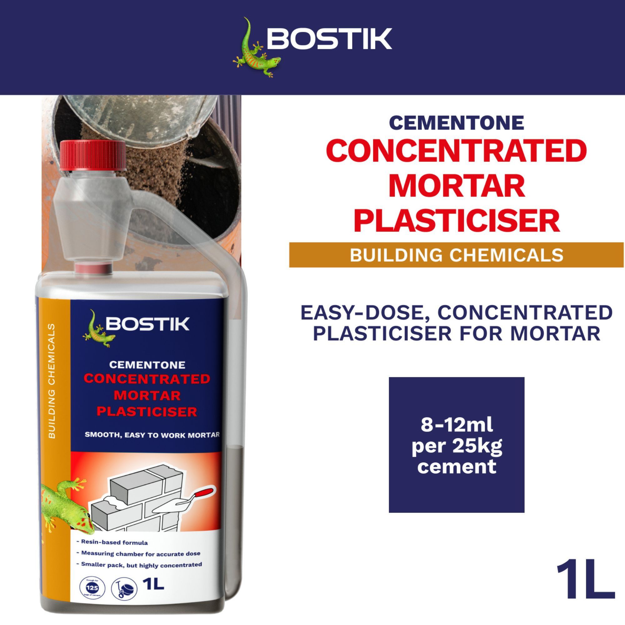 Bostik Smart adhesives Dark brown Mortar plasticiser, 1L Bottle
