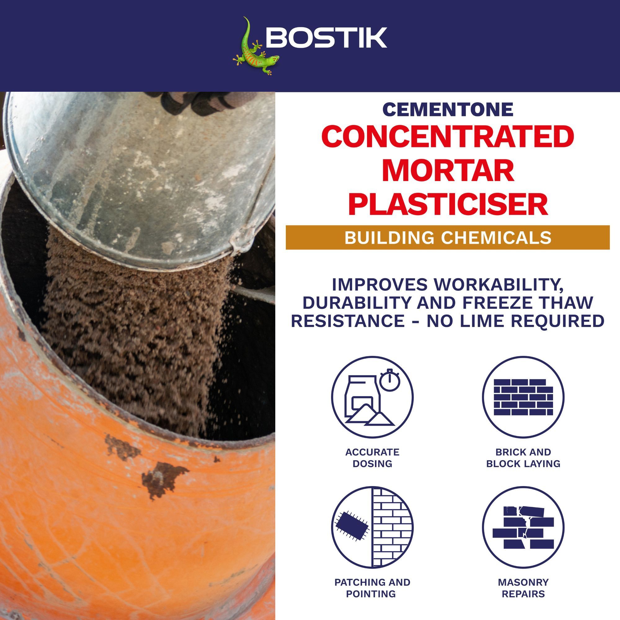 Bostik Smart adhesives Dark brown Mortar plasticiser, 1L Bottle