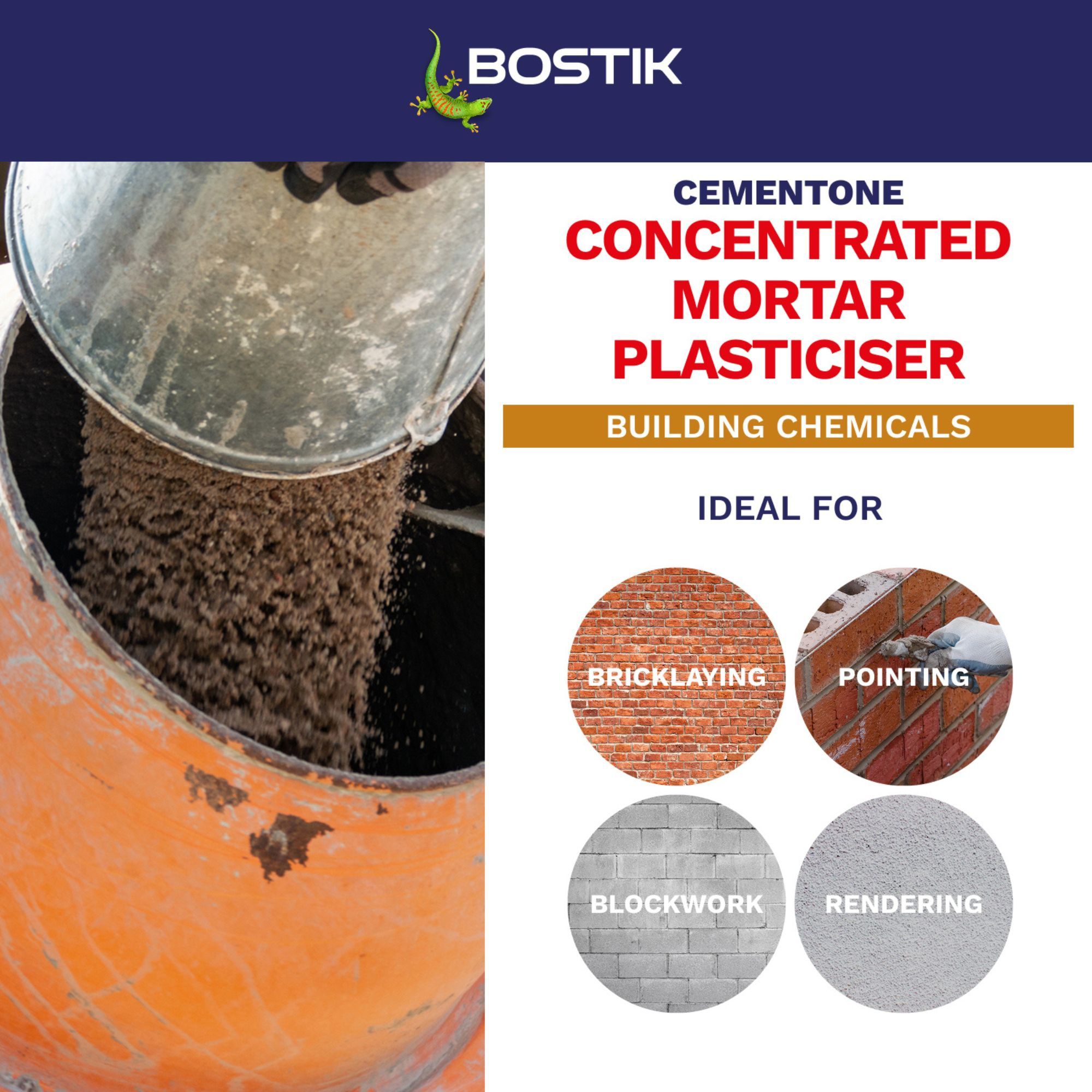 Bostik Smart adhesives Dark brown Mortar plasticiser, 1L Bottle