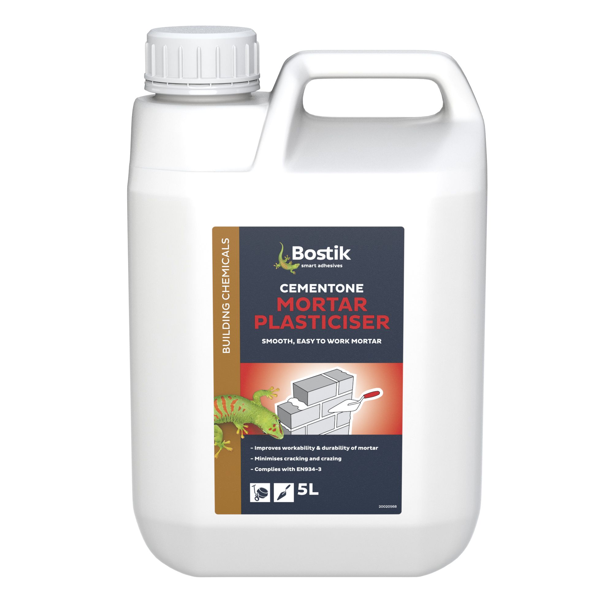 Bostik Smart adhesives Dark brown Mortar plasticiser, 5L Jerry can 5138g