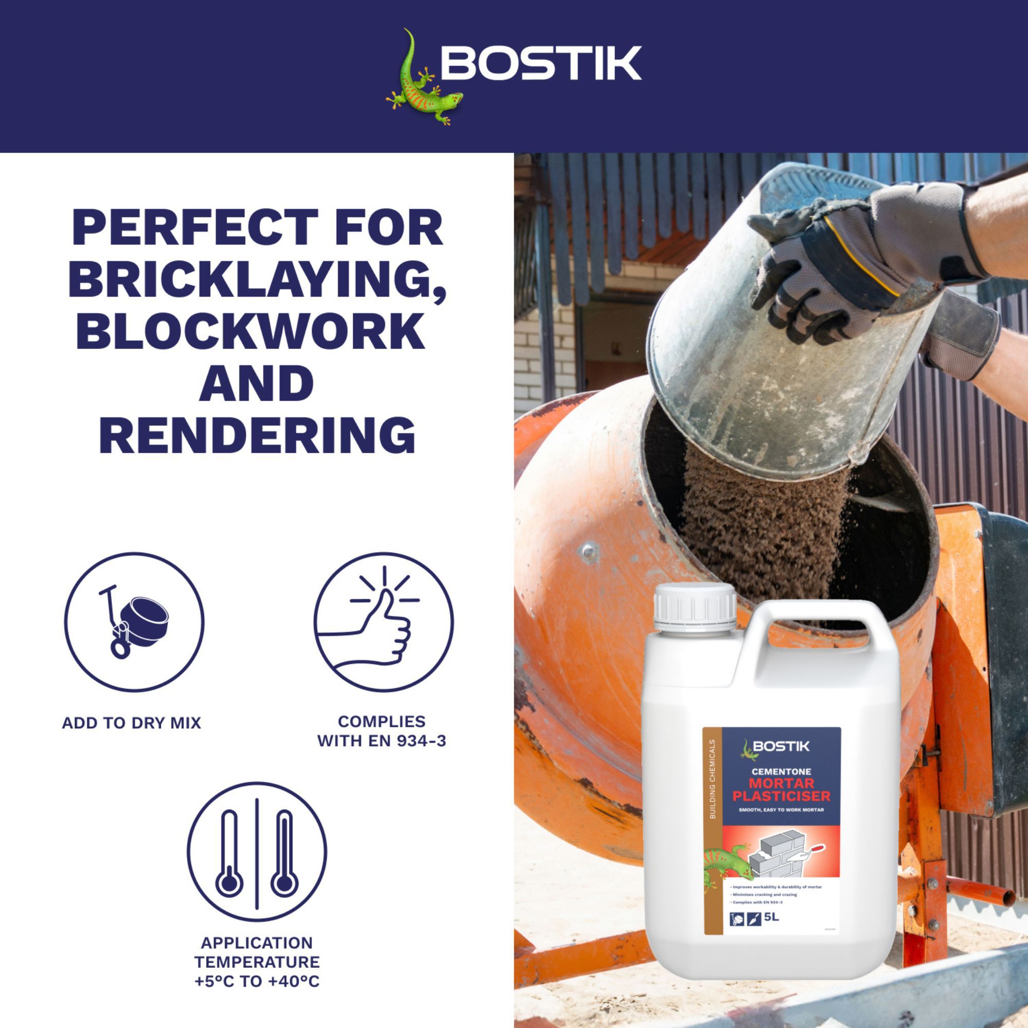 Bostik Smart adhesives Dark brown Mortar plasticiser, 5L Jerry can