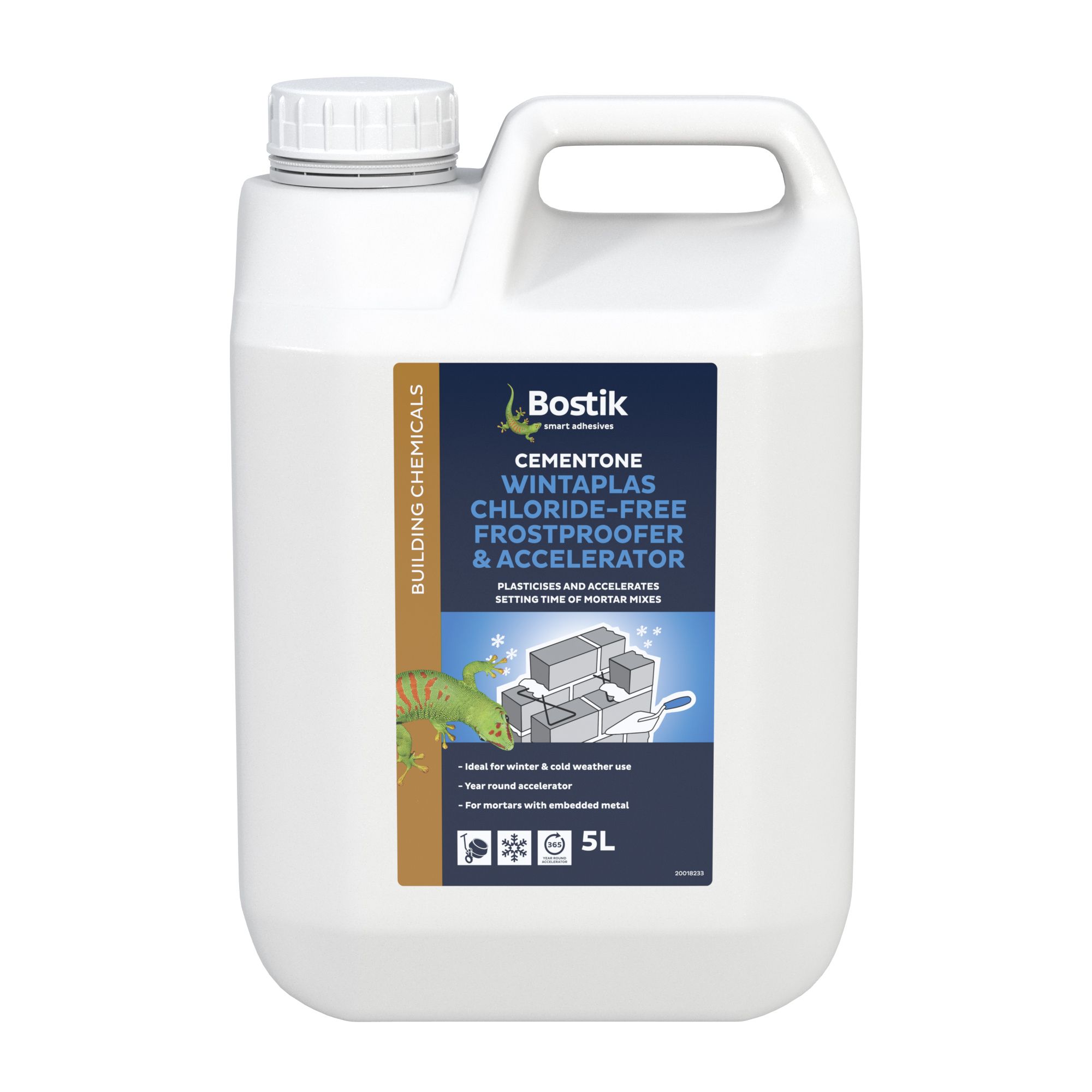 Bostik Smart adhesives Orange Frostproofer, 5L Jerry can 5588g