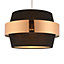 Boston Black Gold effect Easyfit Light shade (D)35cm