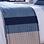 Boston Cream, light blue & navy blue Striped Quilted Bed runner