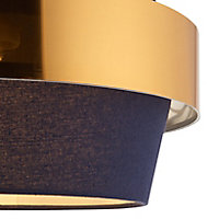 Boston Navy Gold effect Easyfit Light shade (D)350mm