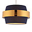 Boston Navy Gold effect Easyfit Light shade (D)35cm