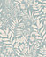 Boutique Alice Duck egg Leaf Metallic effect Embossed Wallpaper