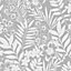 Boutique Alice Leaf Metallic effect Embossed Wallpaper Sample