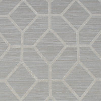 Boutique Asscher Beige Geometric Textured Wallpaper