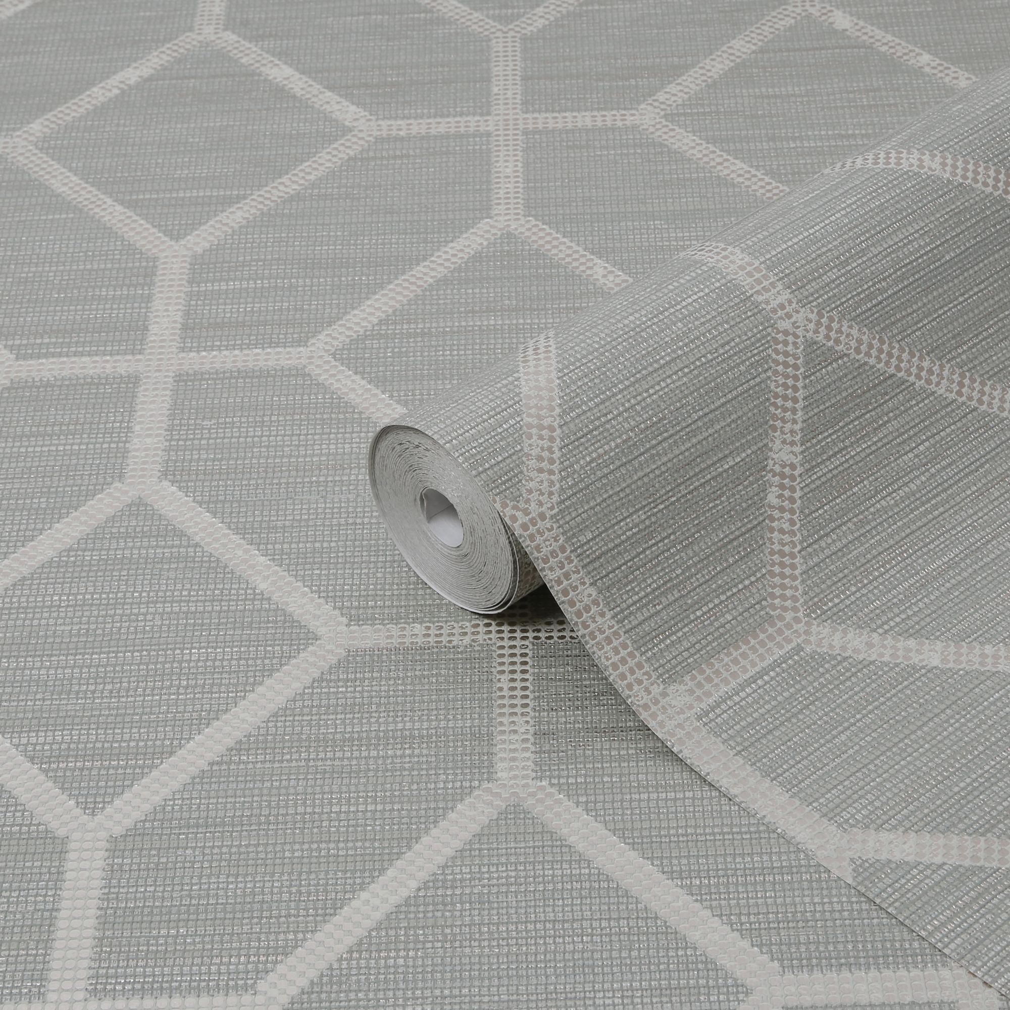 Boutique Asscher geo Sage Smooth Wallpaper Sample