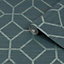 Boutique Asscher Teal Geometric Textured Wallpaper Sample