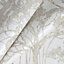 Boutique Beige Metallic effect Trees Textured Wallpaper