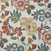 Boutique Berkeley Multicolour Floral Metallic effect Textured Wallpaper