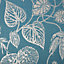 Boutique Betel Teal Metallic effect Textured Wallpaper