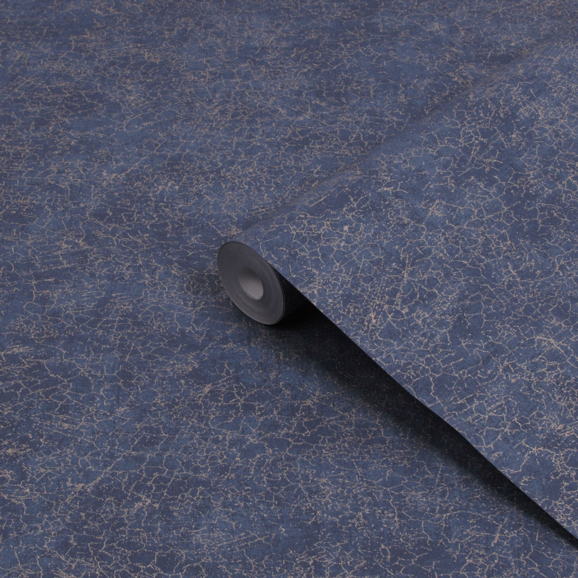 Boutique Blue Metallic effect Textured Wallpaper Sample