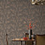 Boutique Brown Gold effect Icy trees Textured Wallpaper Sample