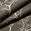 Boutique Brown Icy trees Gold effect Textured Wallpaper Sample