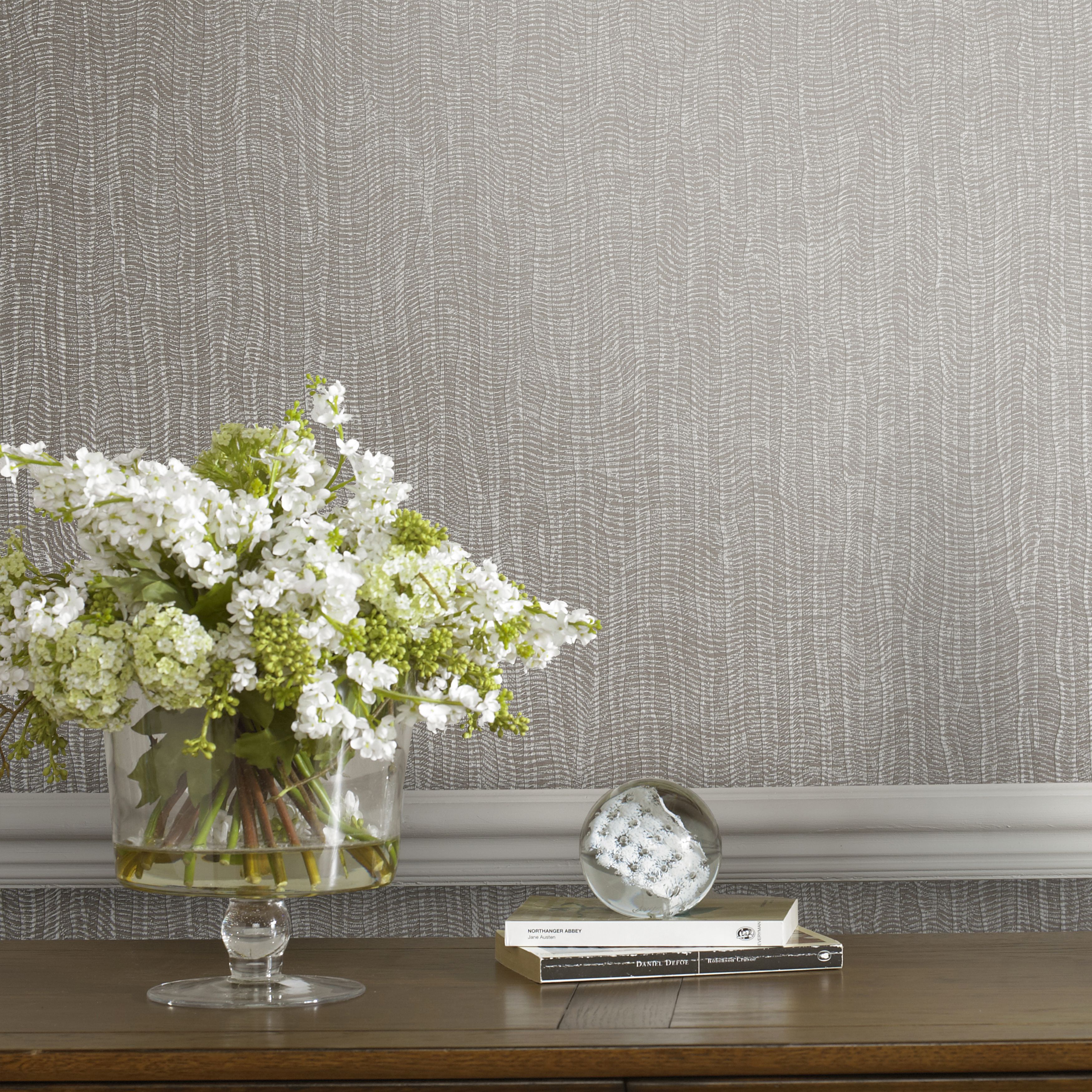 Boutique Corsetto Taupe Glitter effect Embossed Wallpaper | DIY at B&Q