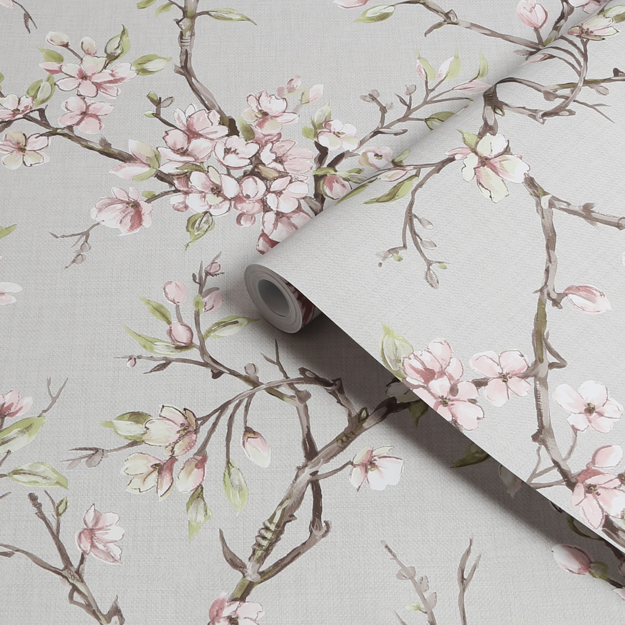 Boutique Eliza Blush Floral Smooth Wallpaper