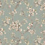Boutique Eliza Duck egg Floral Smooth Wallpaper