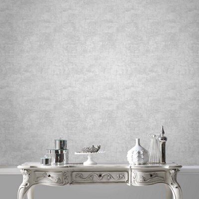 Boutique Fibrous balmoral Metallic effect Wallpaper
