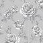 Boutique Floral Metallic effect Smooth Wallpaper