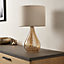 Boutique glass Satin Champagne Table lamp