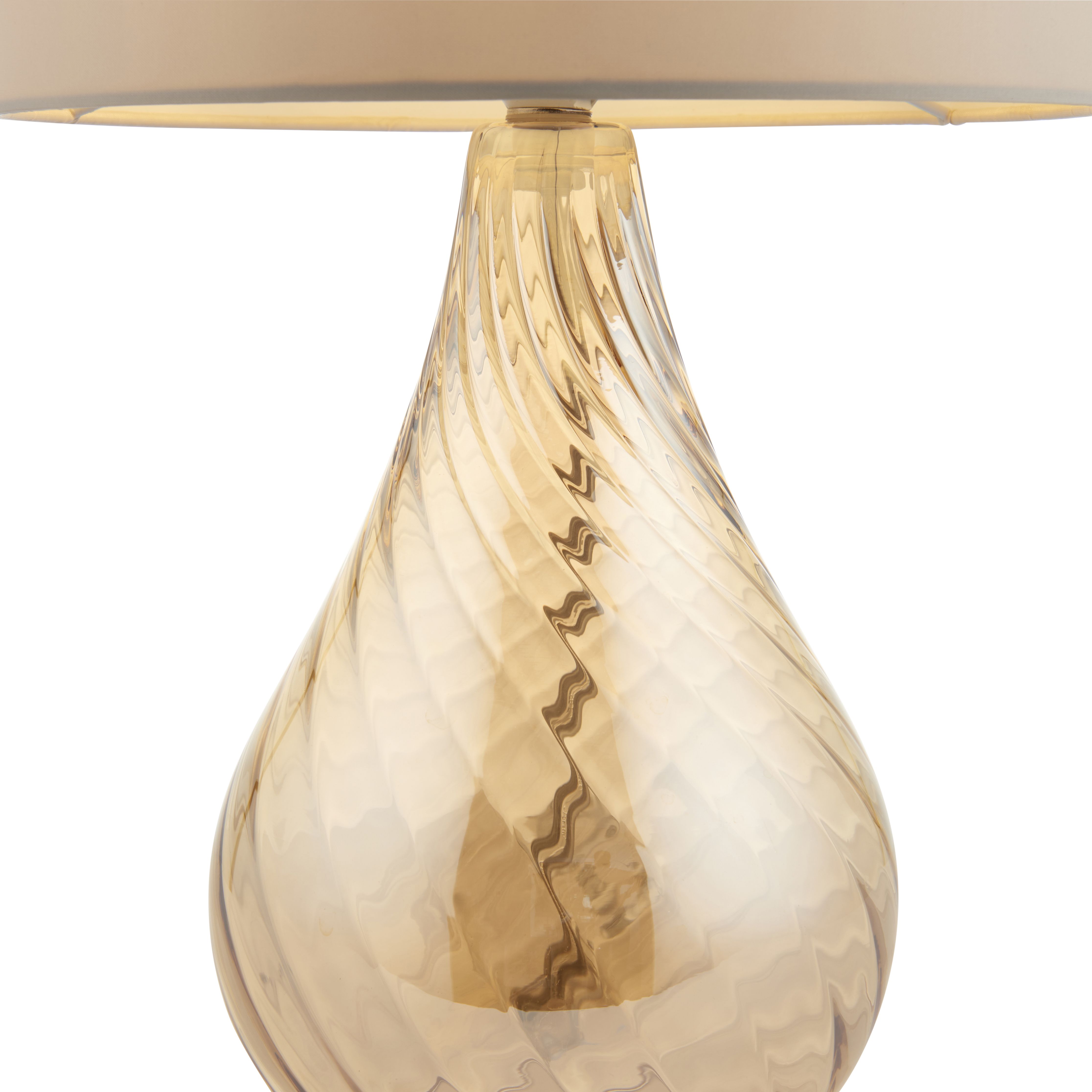 Boutique glass Satin Champagne Table lamp