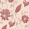 Boutique Juliet Red Floral Textured Wallpaper