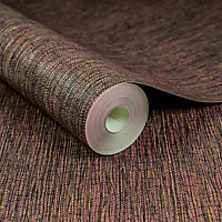 Boutique Kyoto Red Grass cloth Embossed Wallpaper