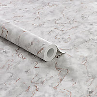 Boutique Light grey Marble Smooth Wallpaper