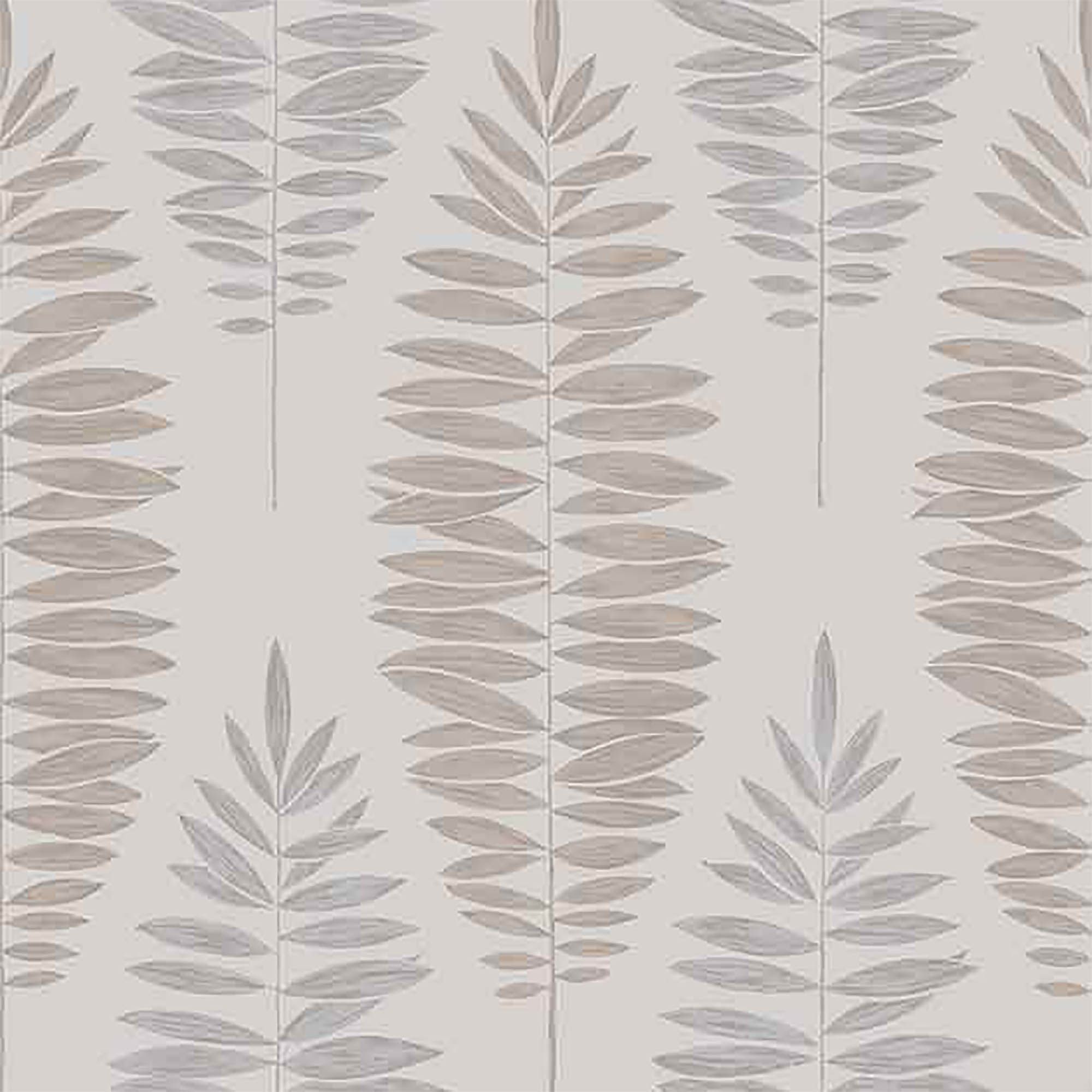 Boutique Lucia Beige Leaves Smooth Wallpaper