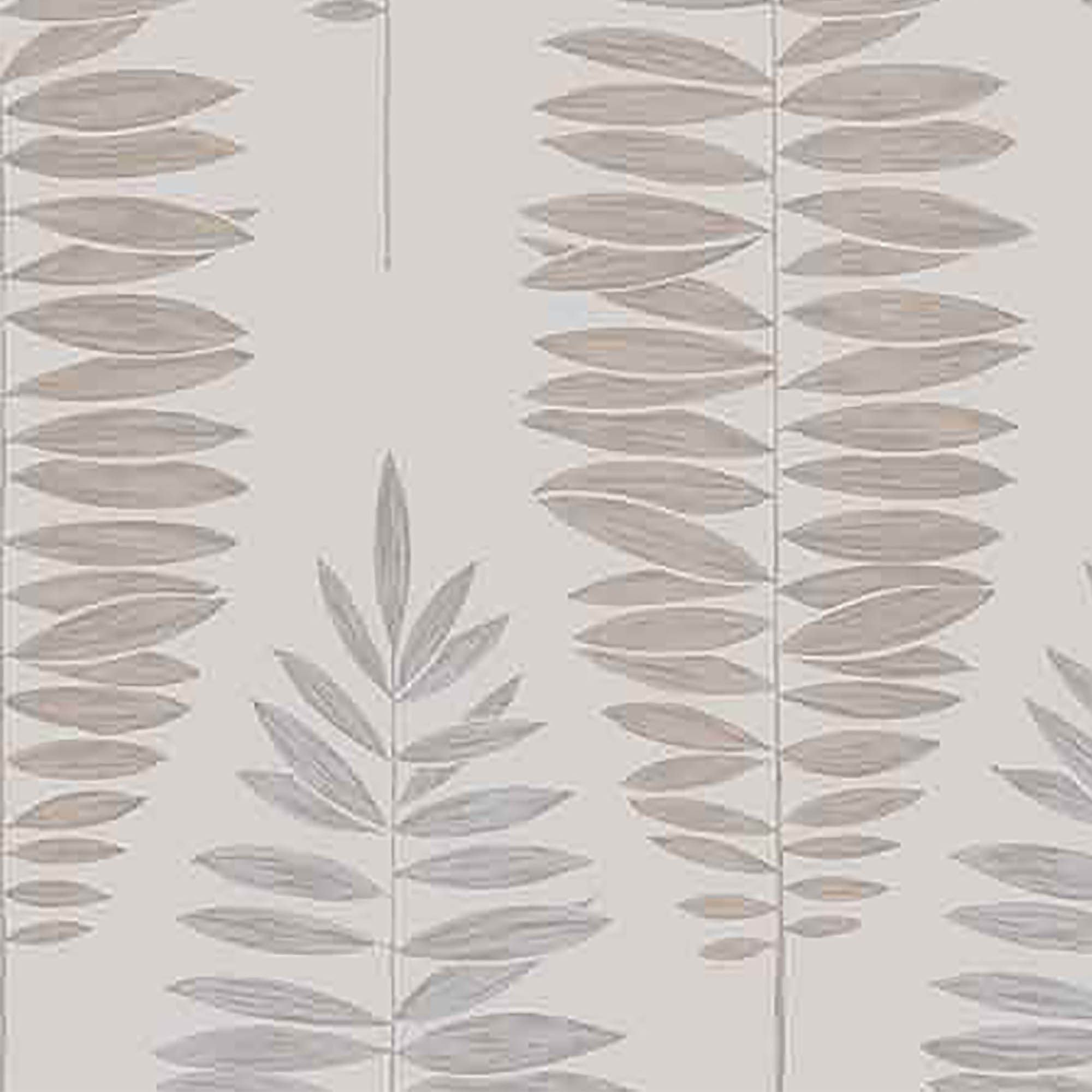 Boutique Lucia Beige Metallic effect Leaves Smooth Wallpaper