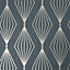 Boutique Marquise Emerald Geometric Gold effect Textured Wallpaper