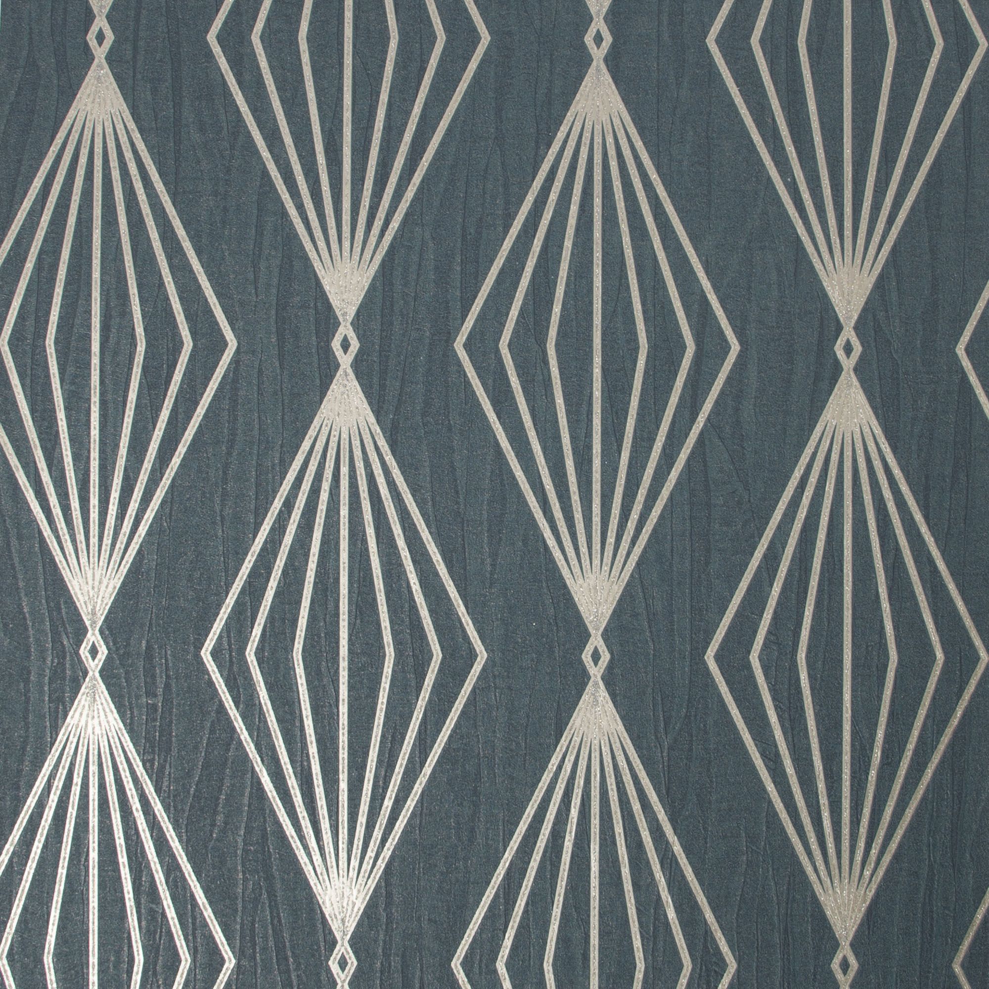 Boutique Marquise Emerald Gold effect Geometric Textured Wallpaper Sample