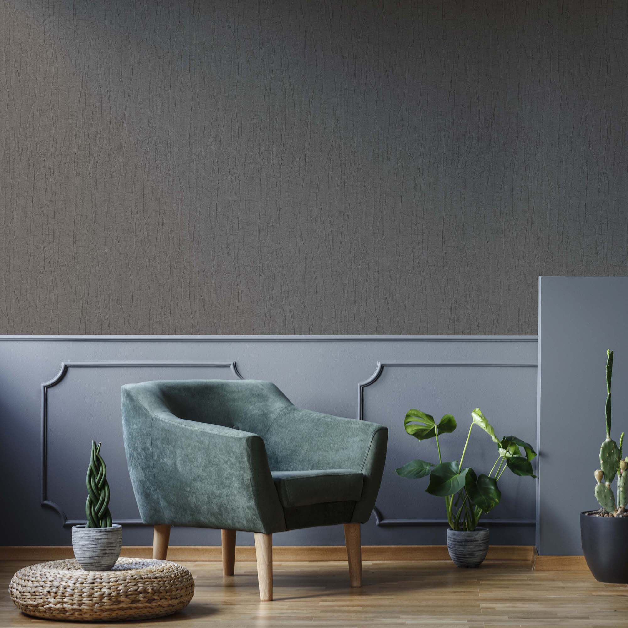 Boutique Marquise Grey Textured Wallpaper Sample