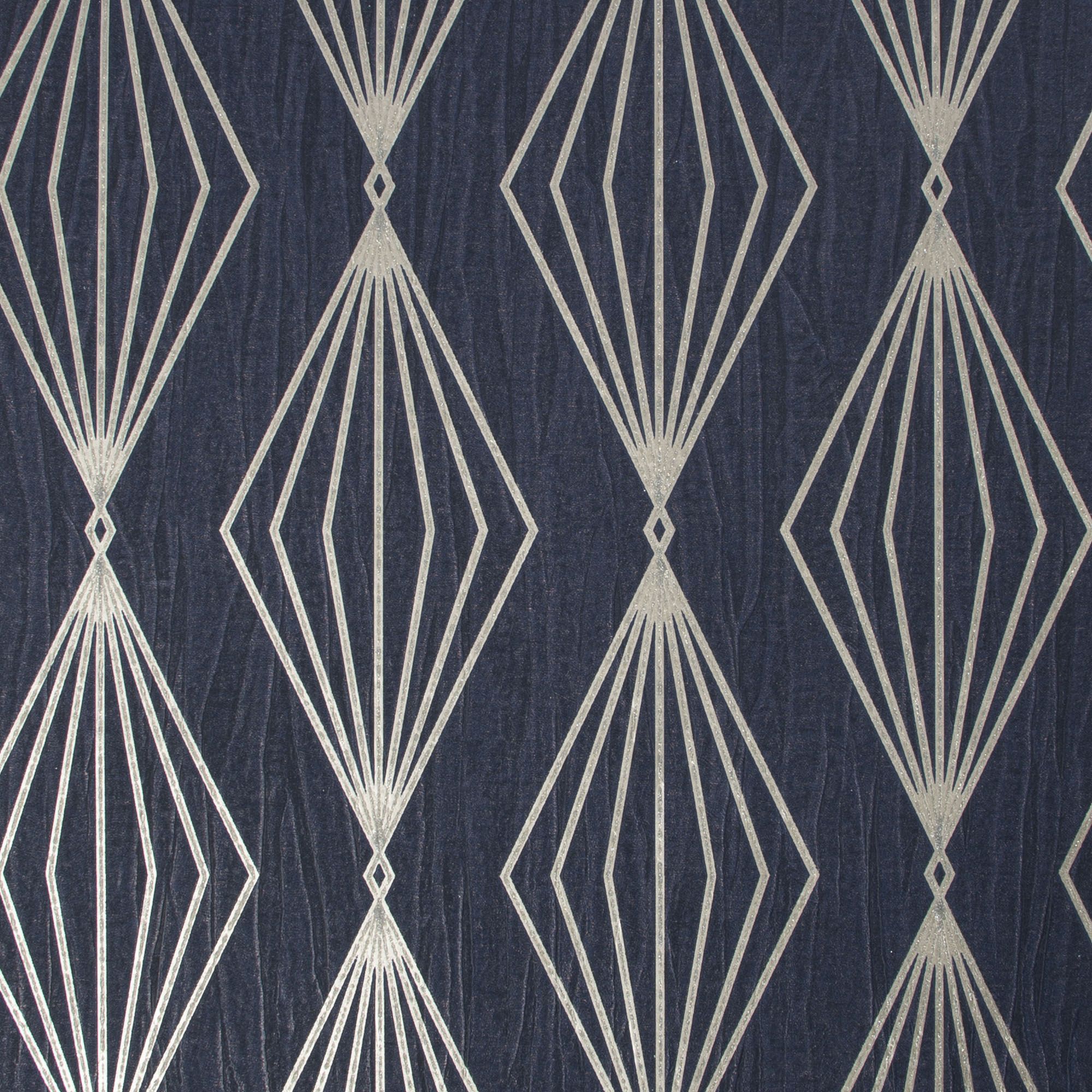 Boutique Marquise Sapphire Gold effect Geometric Textured Wallpaper Sample