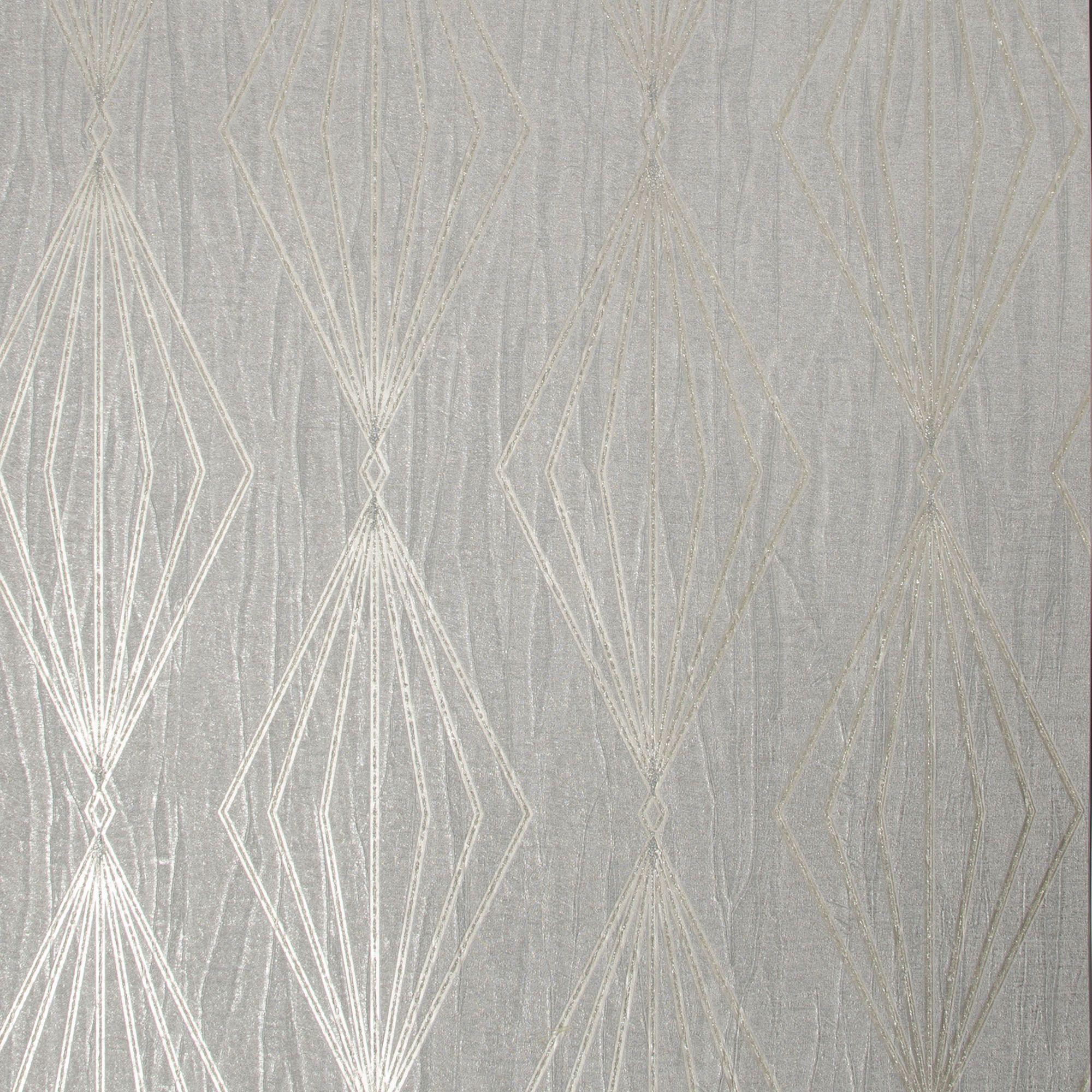 Boutique Marquise Silver glitter effect Geometric Textured Wallpaper