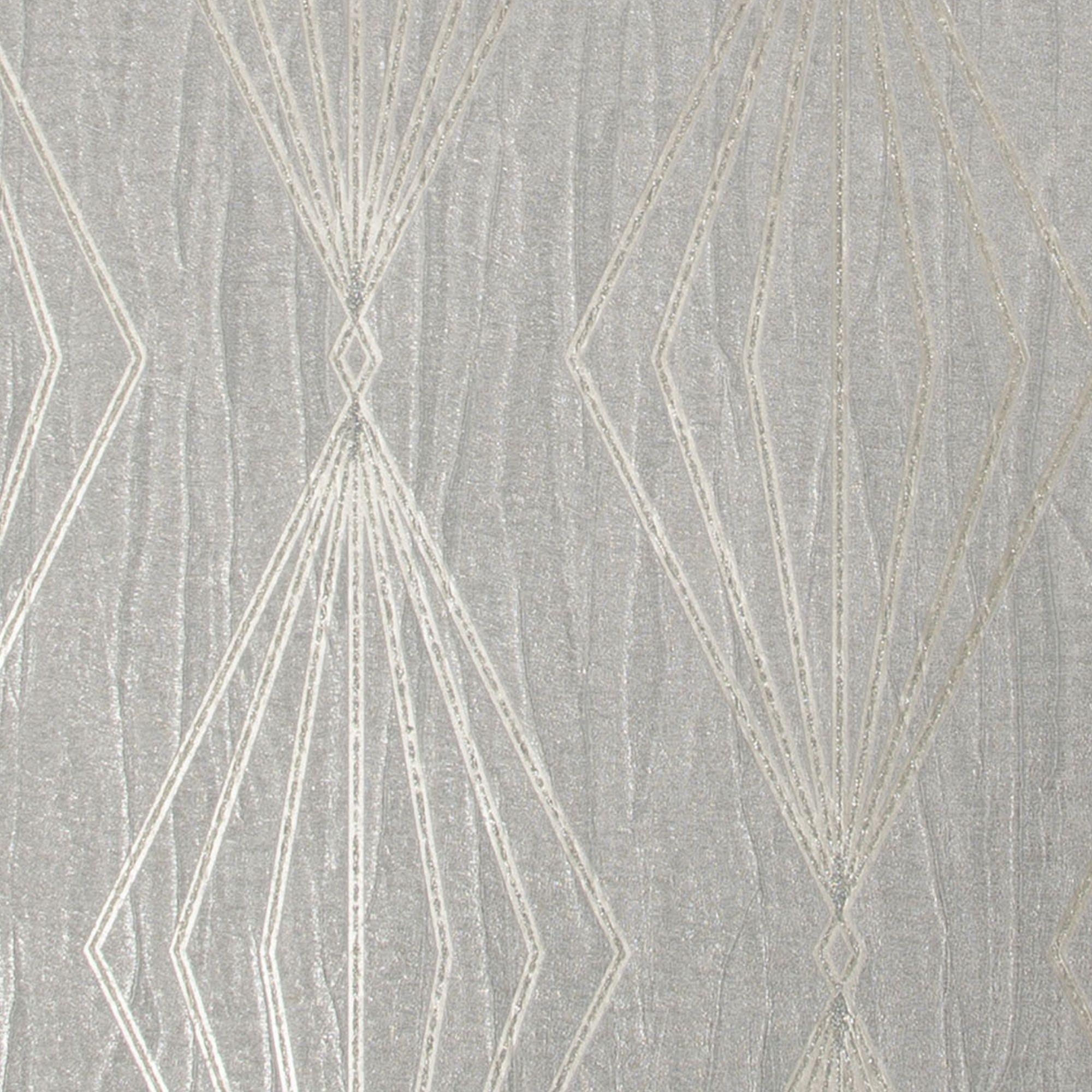Boutique Marquise Silver glitter effect Geometric Textured Wallpaper