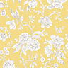Boutique Meadow land Yellow Floral Metallic effect Smooth Wallpaper